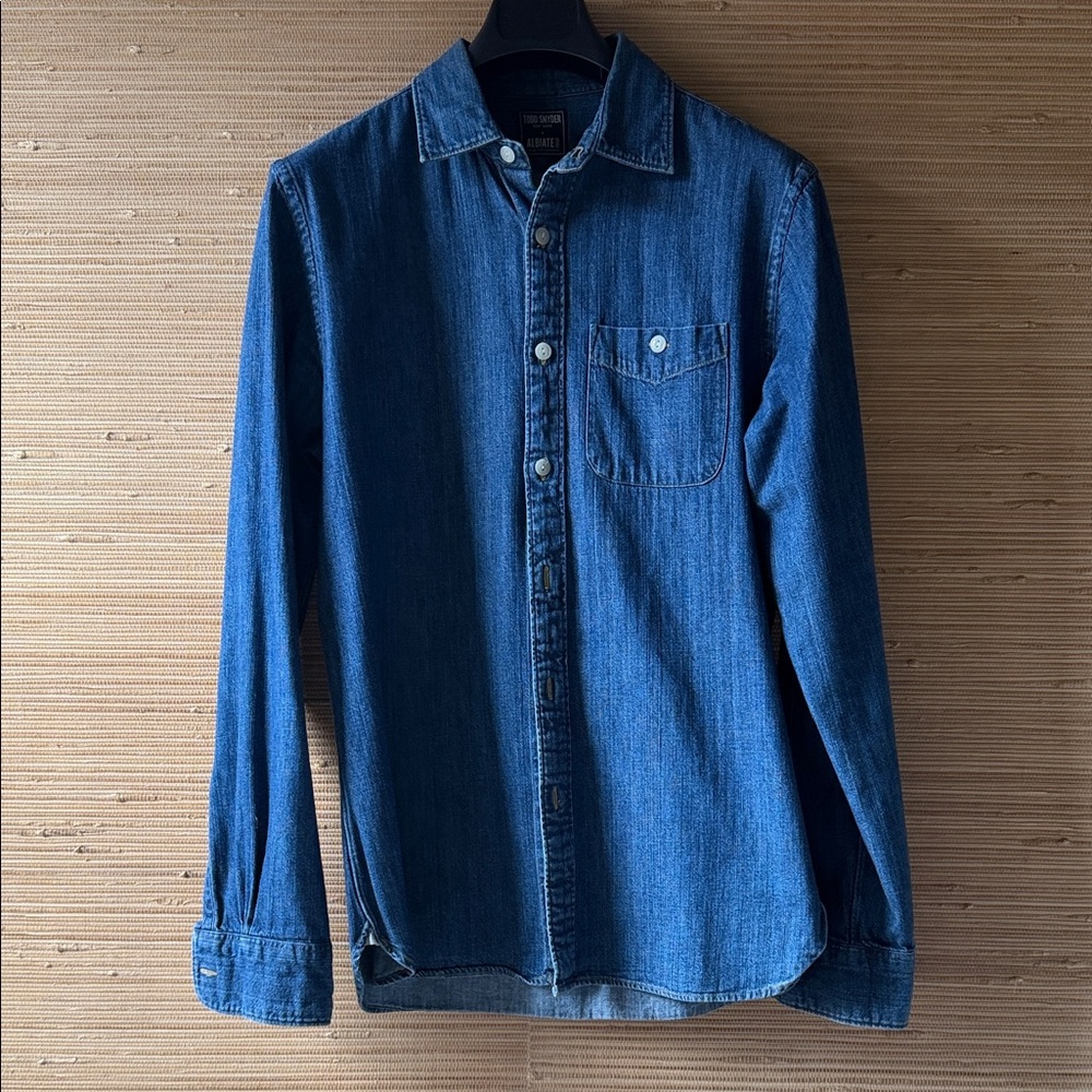 Todd Snyder Indigo Button Down Shirt